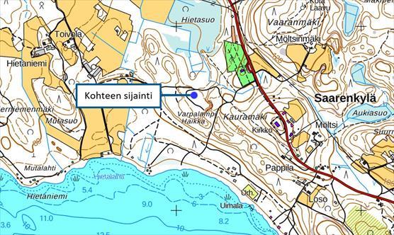 Kartta kohteen sijainnista.