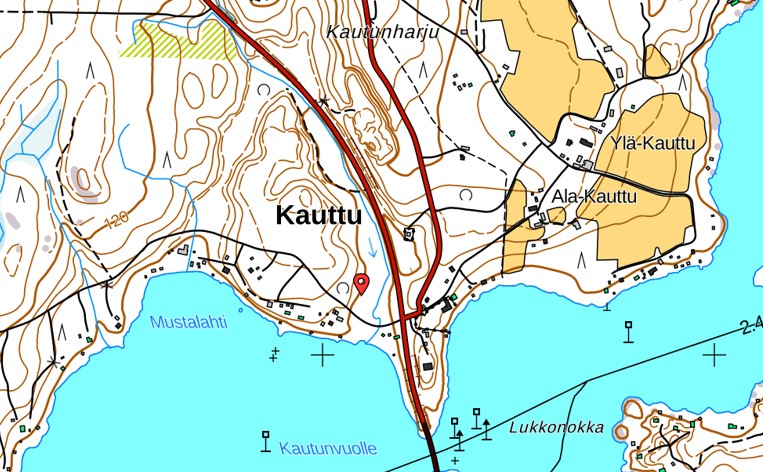 Kuvassa on karttakuva pylväskyllästämön alueesta.