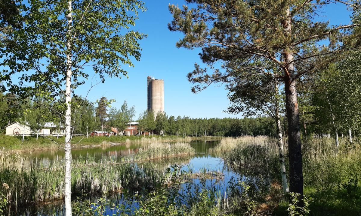 Kuvassa on kesämaisema Korsnäsin vanhan kaivoksen ympäristöstä.